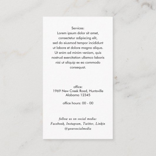 QR-code onroerend goed professionele eenvoudige fo Visitekaartje (Achterkant)