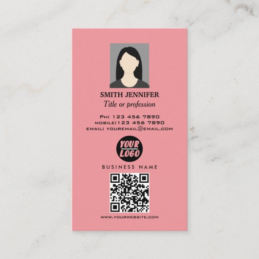 QR-code onroerend goed professionele foto elegant  Visitekaartje (Voorkant)