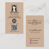 QR-code onroerend goed professionele foto elegant  Visitekaartje (Voorkant / Achterkant)