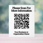 QR-code ontwerp informatie Acryl Bord (Neutraal)