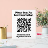 QR-code ontwerp informatie Acryl Bord (Huwelijk)