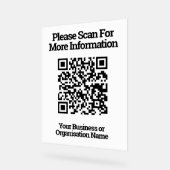QR-code ontwerp informatie Acryl Bord (Hoek)