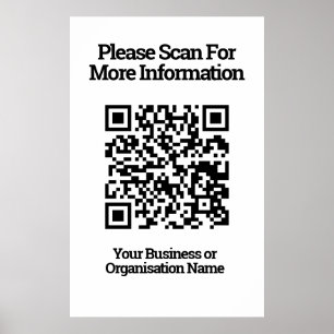 QR-code ontwerp informatie Poster
