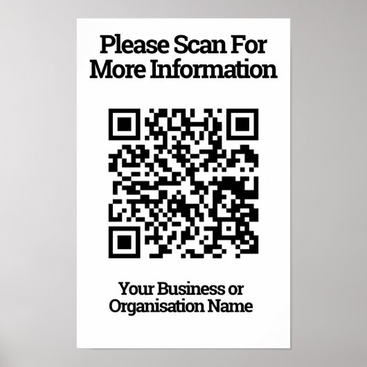 QR-code ontwerp informatie Poster (Voorkant)