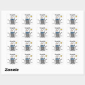QR Code Ontwerp met Sneeuwman Vierkante Sticker (Vel)