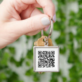 QR-code ontwerp sleutelhanger (Hand)