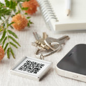QR-code ontwerp sleutelhanger (Zijkant)