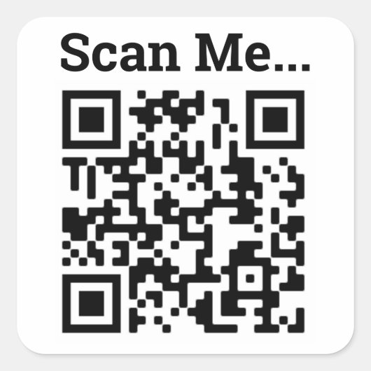 QR Code Ontwerp Vierkante Sticker (Voorkant)