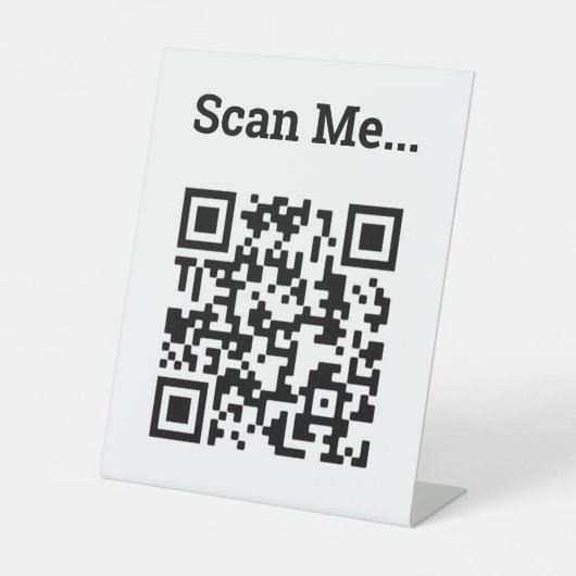 QR-code Ontwerp voetstuk Reclamebord Met Voetstuk (Voorkant)