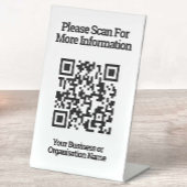 QR-code Ontwerpinformatie Pedestal Sign Reclamebord Met Voetstuk
