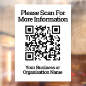 QR-code Ontwerpinformatie Raamsticker (Vel 2)