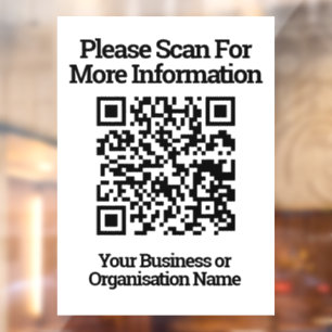 QR-code Ontwerpinformatie Raamsticker