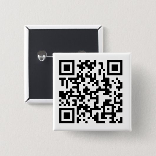QR-code Ontwerpvierkant Button (Voorkant /achterkant)