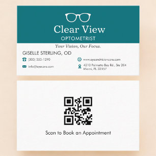 QR-code oogarts optometrist kantoor bril pictogram Visitekaartje