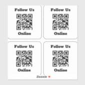 QR-code op 4 Stickers (Vel)
