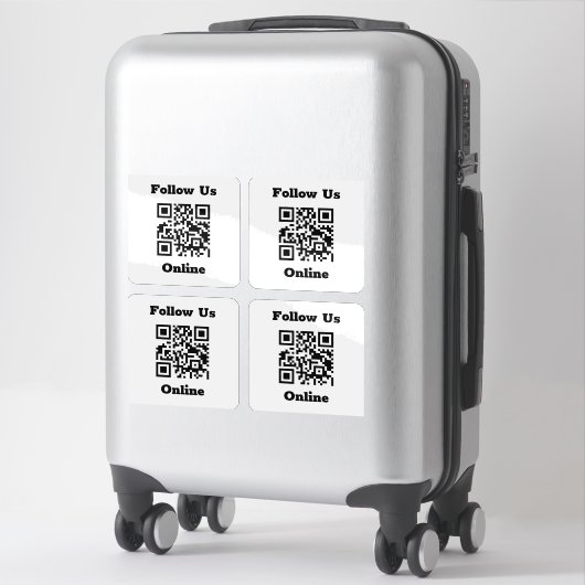 QR-code op 4 Stickers (Koffer)