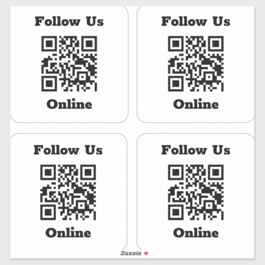 QR-code op 4 Stickers (Vel)