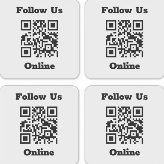 QR-code op 4 Stickers (Voorkant)