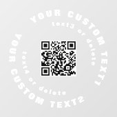 QR-code op Clear Vinyl Car Window Bumpersticker Raamsticker (Vel)