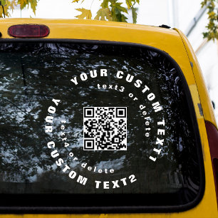 QR-code op Clear Vinyl Car Window Bumpersticker Raamsticker