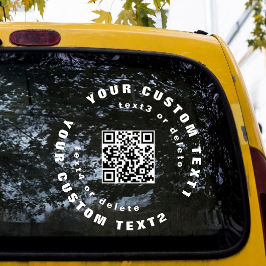 QR-code op Clear Vinyl Car Window Bumpersticker Raamsticker