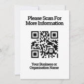 QR-code op een Kaart voor klantinformatie (Voorkant)