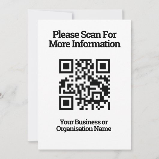 QR-code op een Kaart voor klantinformatie (Voorkant)