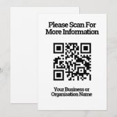 QR-code op een Kaart voor klantinformatie (Voorkant / Achterkant)