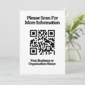 QR-code op een Kaart voor klantinformatie (Staand voorkant)