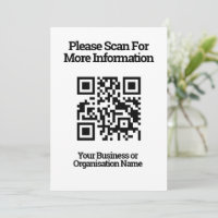 QR-code op een Kaart voor klantinformatie