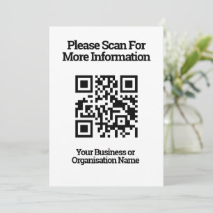 QR-code op een Kaart voor klantinformatie