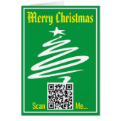 QR-code op een kerstKaart (Voorkant)