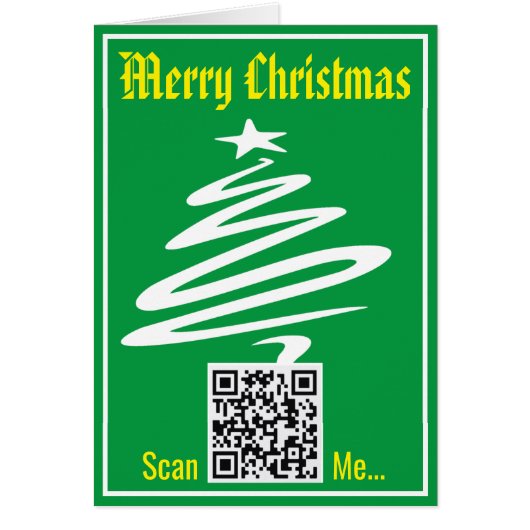 QR-code op een kerstKaart (Voorkant)