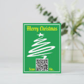 QR-code op een kerstkaart Briefkaart (Staand voorkant)