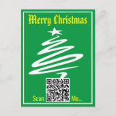QR-code op een kerstkaart Briefkaart (Voorkant)
