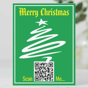 QR-code op een kerstkaart Briefkaart