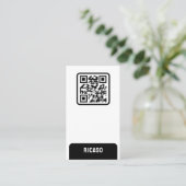 QR-code op maat Visitekaartje (Staand voorkant)
