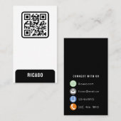 QR-code op maat Visitekaartje (Voorkant / Achterkant)