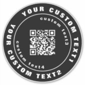 QR-code op Vinyl, Business Car Window Bumper Badge Sticker (Voorkant)