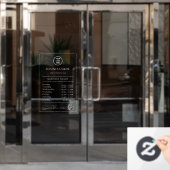 QR Code Openingstijden Tijden Bedrijfsuren Moderne Raamsticker (Kantoordeur)