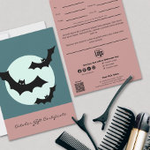QR Code Opmerking Halloween Stylist Cadeaubon
