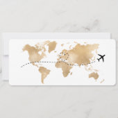 QR-code Opslaan datum instapmodel Wereldkaart Kaart (Achterkant)