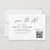 QR-code - Opslaan van de Datum Modern 3 Foto legan Save The Date (Achterkant)