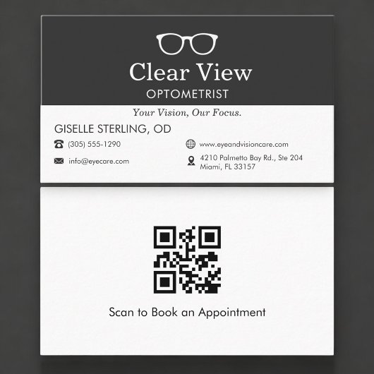 QR Code Optometrist Bril Winkel Kantoor Visitekaartje