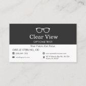 QR Code Optometrist Bril Winkel Kantoor Visitekaartje (Voorkant)
