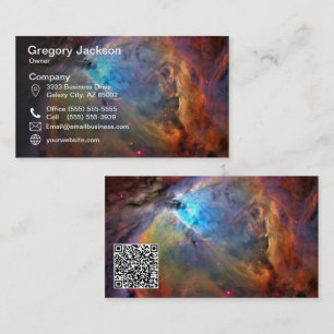 QR Code Orion Nebula Space Galaxy Visitekaartje