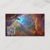 QR Code Orion Nebula Space Galaxy Visitekaartje (Achterkant)