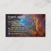 QR Code Orion Nebula Space Galaxy Visitekaartje (Voorkant)