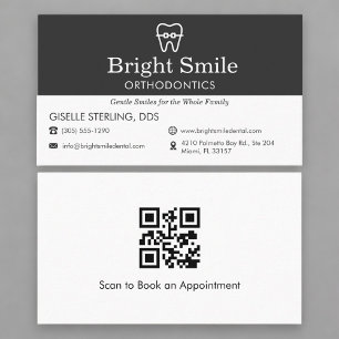 QR-code Orthodontiepraktijk Beugel Tandpictogram Visitekaartje