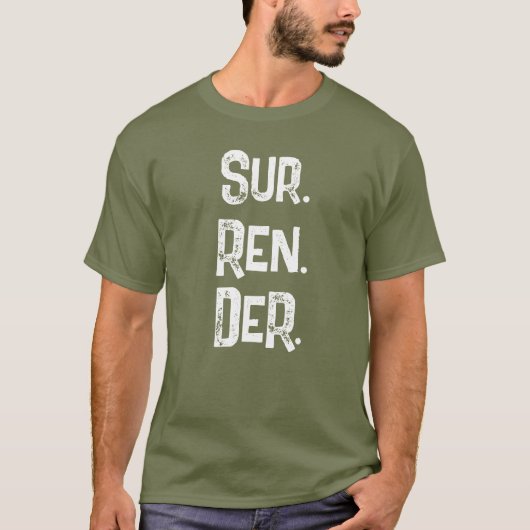 QR Code Overgave Vertrouw Op De Heer Geloof T-shirt (Voorkant)